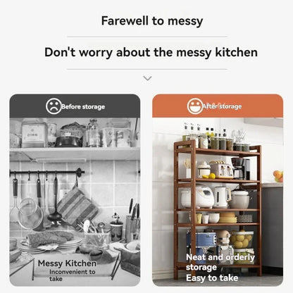 Kitchen shelf, floor standing multi-layer product collection, household pot seasoning shelf, fruit and vegetable bowl and dish s