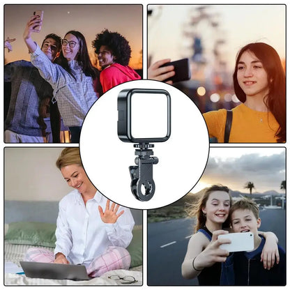 Phone Light, Portable 3-Levels Fill Light for Photography, Battery-Powered Video Light, Adjustable Brightness, Clip-On Phone