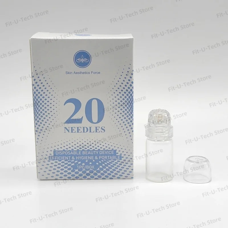 Hydra Roller 20pins Micro Titanium Needle Tips Derma Roller Skin Care Anti Aging Whitening Bottle Roller Reusable