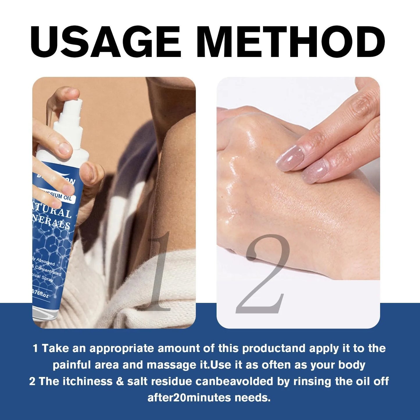 200ML Magnesium Relaxing Body Spray Magnesium Chloride Topical Magnesium Supplement Treatment Body Relax Health Care Gifts