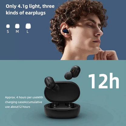 Xiaomi Redmi Airdots 2 Bluetooth Earphones Sport Music Gaming Outdoor Mini Wireless Headset with Mic Headphones In Ear Earbuds