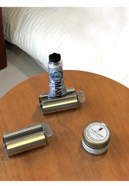 Stainless Steel Toothpaste Squeezers Manual Metal Toothpaste Dispenser Face Creams Rolling Press Bathroom Accessories