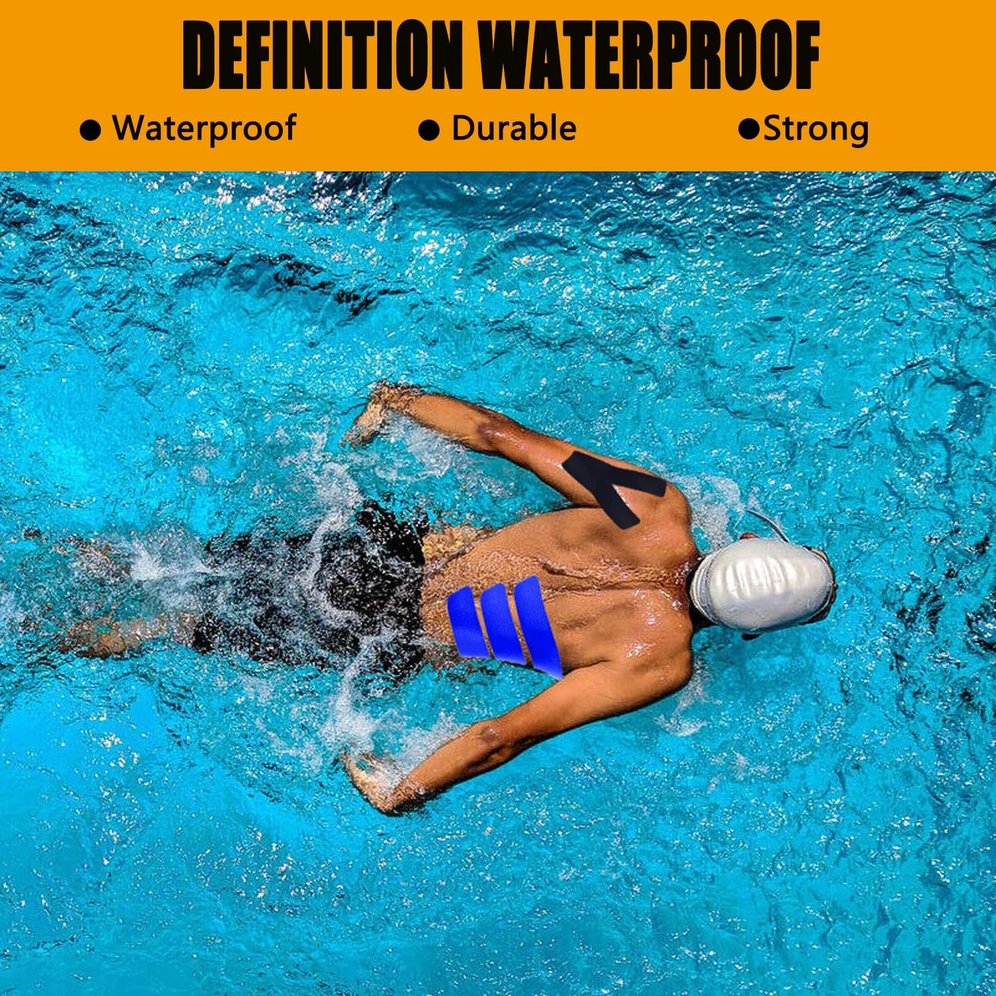 4 Rolls Kinesiology Tape Pro Athletic Sports Tape 80 Precut Strips Sports Waterproof Breathable Latex Free Elastic Sports Tape