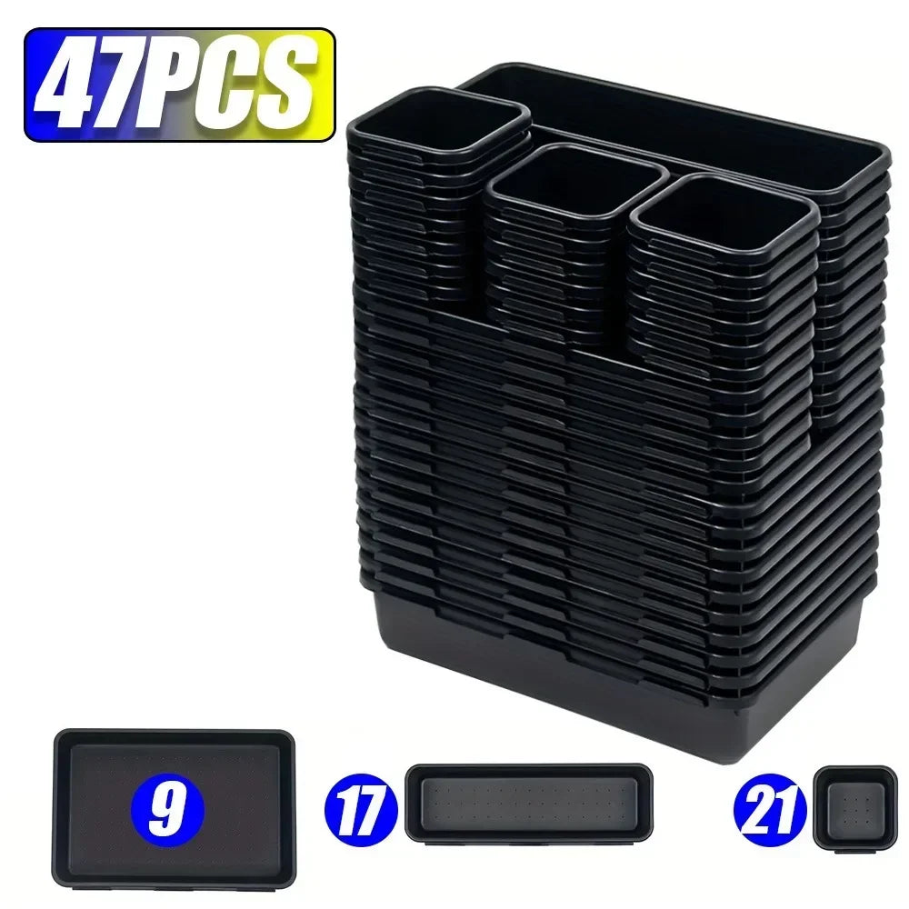 Drawer Organization 8/26/47pcs Tool Tray Tool Box Organizer Tray Dividers Set Workbench Cabinet Bins Tool Chest Garage Hardware