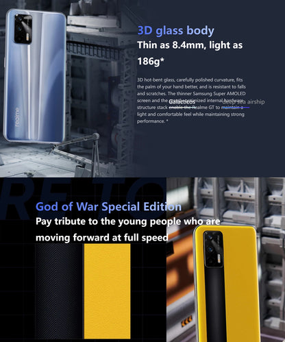 Realme GT Android 5G Unlocked 6.5 inch 128G All Colours in Good Condition Original used phone