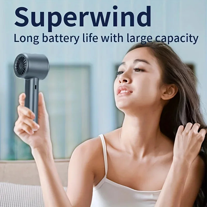 Handheld Small Fan 120 High-speed Desktop Fan Adjustable Portable Outdoor Handheld USB Rechargeable Mini Handheld Electric Fans