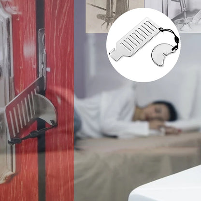Portable Door Lock - Travel Hotel Lock, Privacy Door Lock for Any Doors, Anti-Theft Door Stopper for Home Security