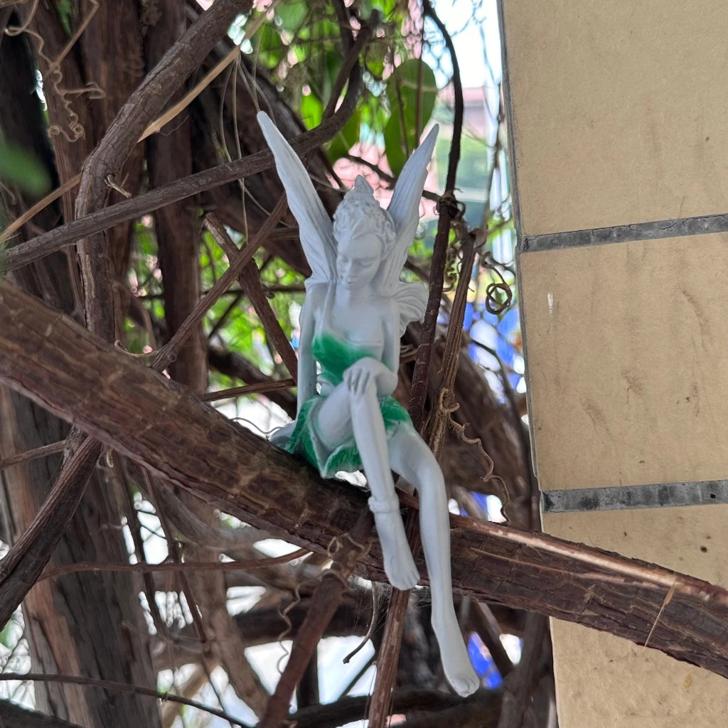 Flower Fairy Statue Decoration, Outdoor CHILDREN'S Garden Courtyard Lawn Resin Decorative Sculpture