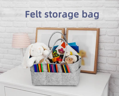 Felt Baby Diaper StorageBag Portable Childcare Felt Diaper Storage Bag Multi-functional Portable Storage Bag For Mothers 1PC