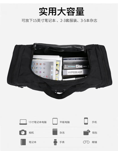 70CM 70L Nylon Luggage Travel Gym Outdoor Bag Large Travelling For Women Men Duffle Handbags Shoulder Weekend Sports Bag maletas