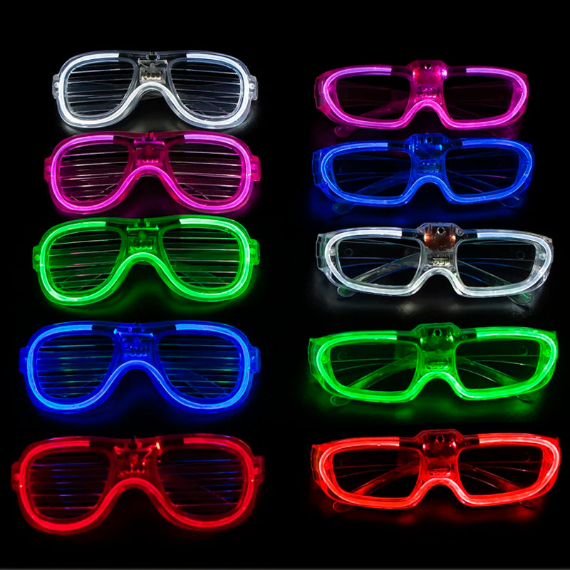 1 Pc Party Glow in the Dark Glasses Light Up LED Glasses Neon Party Favors Sunglasses Party Decor Party Supplies