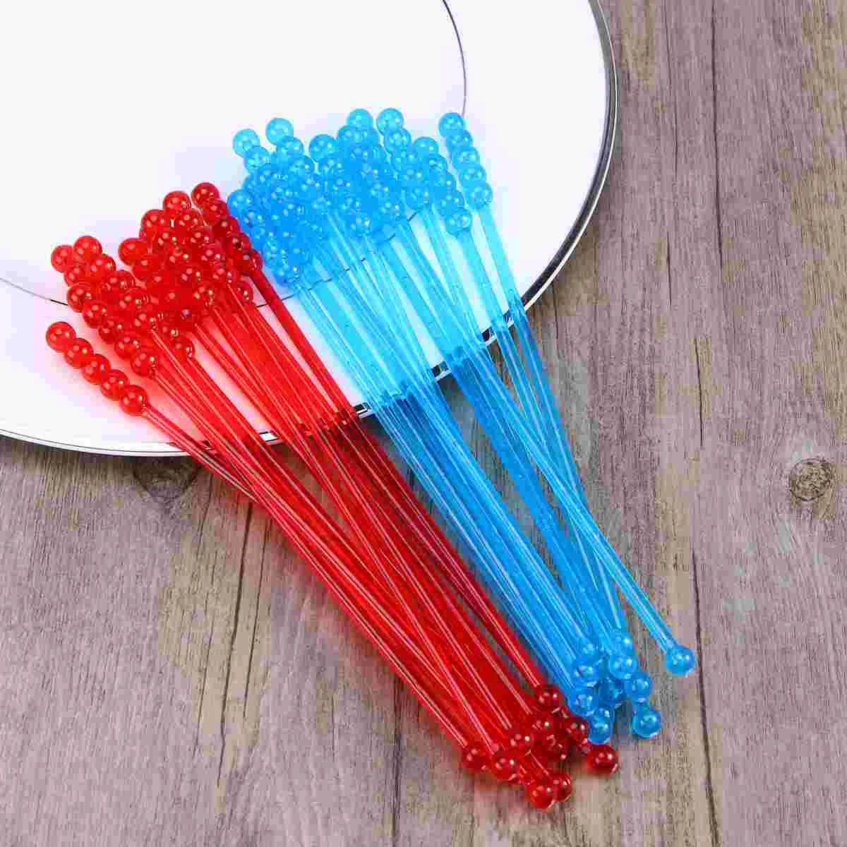 50 Pcs Acrylic Stirrers Swizzle Sticks Cocktail Drink Stirrers Bar Tools Beverage Mixers Kitchen Dining Bar Accessories