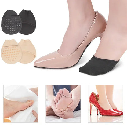 Womens High-Heeled Shoe Insoles-Ergonomic Half Insoles Protective Five-toe Forefoot Pads Ultra-Absorbent Non Skid Half Sock