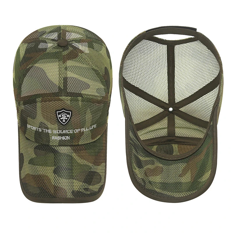 Outdoor Camouflage Mesh Baseball Cap Men Cap Summer Unisex Men And Women Camo Baseball Cap Trucker Hat Casquett