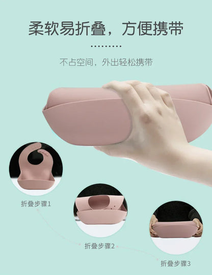 Baby Food Grade Silicone Children's Saliva Pocket 3D Waterproof Food Bib Rice Pocket Hygienic Silicone Bib for Children