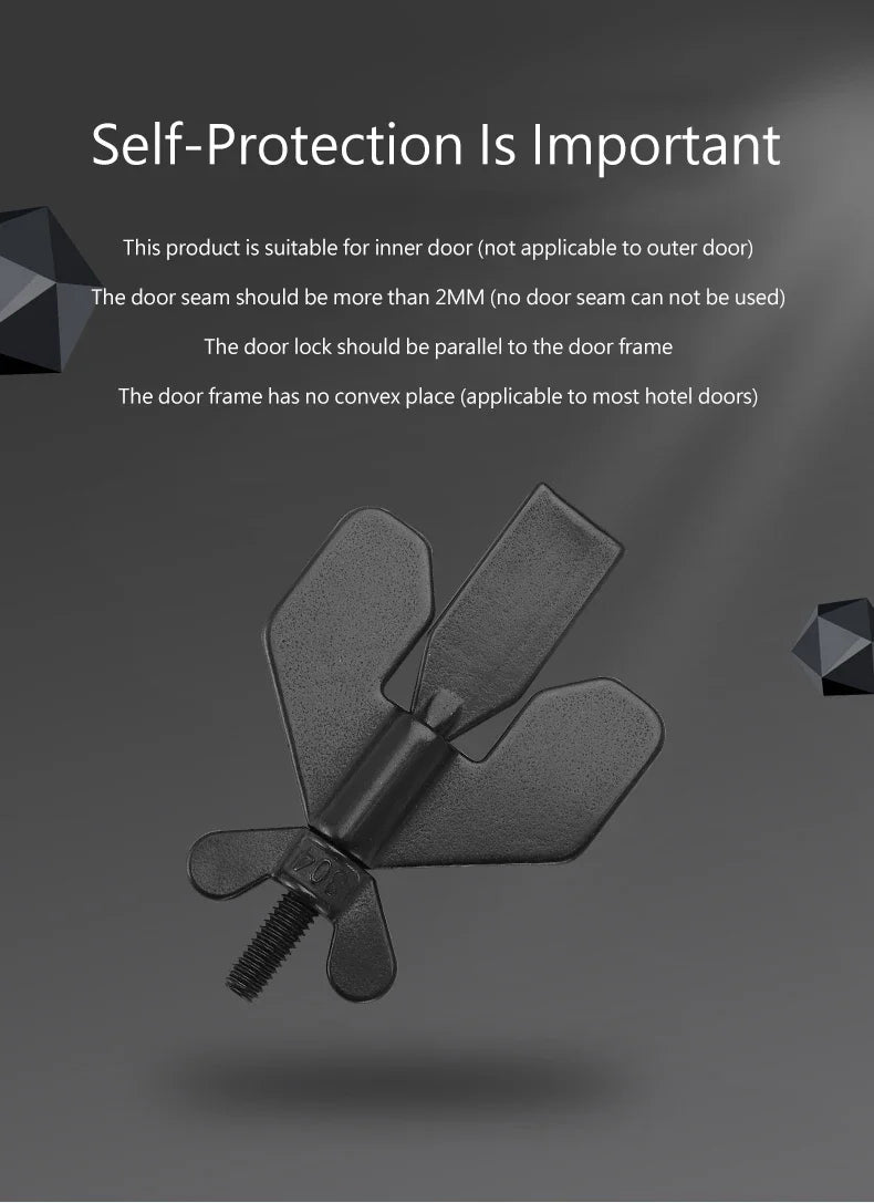 Portable Hotel Door Lock Live Alone Self-Defense Stop Travel Anti-theft Stopper Childproof  Lock Safety Home Latch