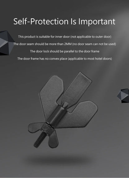Portable Hotel Door Lock Live Alone Self-Defense Stop Travel Anti-theft Stopper Childproof  Lock Safety Home Latch