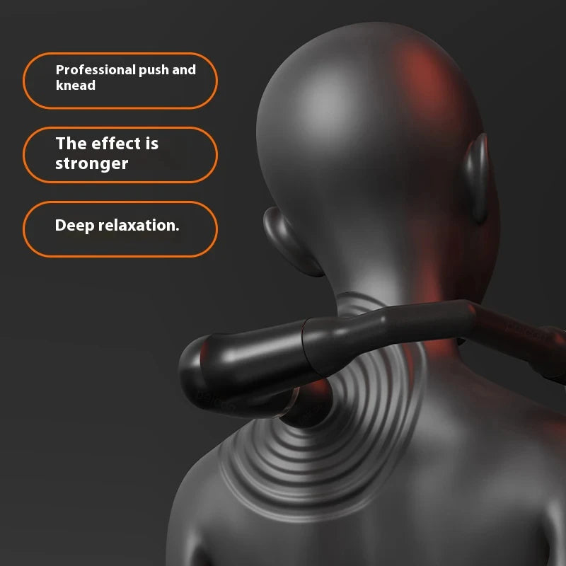 Portable Deep Tissue Massage Gun with U-Shaped Handle for Neck Back Shoulder Leg Pain Relief Home Gym Travel Use