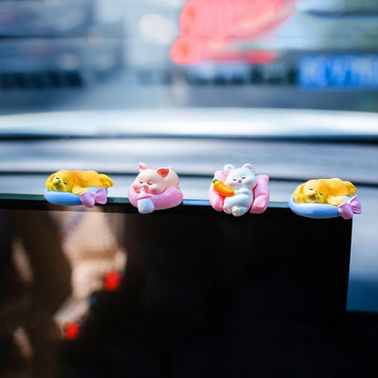 Cute Cars Accessories Funny Kawaii Animal Ornament Auto Central Control Screen Rearview Mirror Decor Car Accessories Interior
