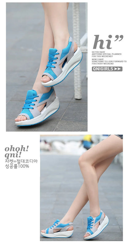 Women Sandals 2023 New Lady Platform Chunky Sandals Comfortable Women's Sandals Open Toe Casual Summer Sports Shoes