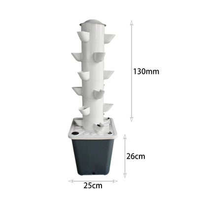 15/18/25/30 Holes Hydroponic Grow System Tower Kit Garden Planter Home Yard Water Pump Home Vertical Gardening Planter