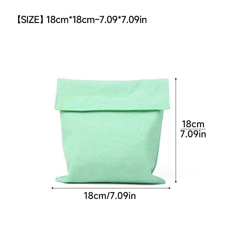 Reusable Sandwich Storage Bag TPU Lining Velcro Snack Bags for Kids Washable Waterproof Food-Safe Reusable Snacks Bags