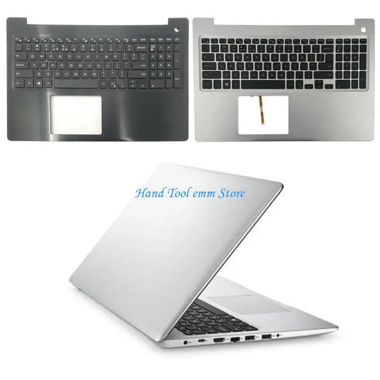 H37F US Laptop Upper Case Palmrest Backlit Keyboard for Dell 15 5570 5575