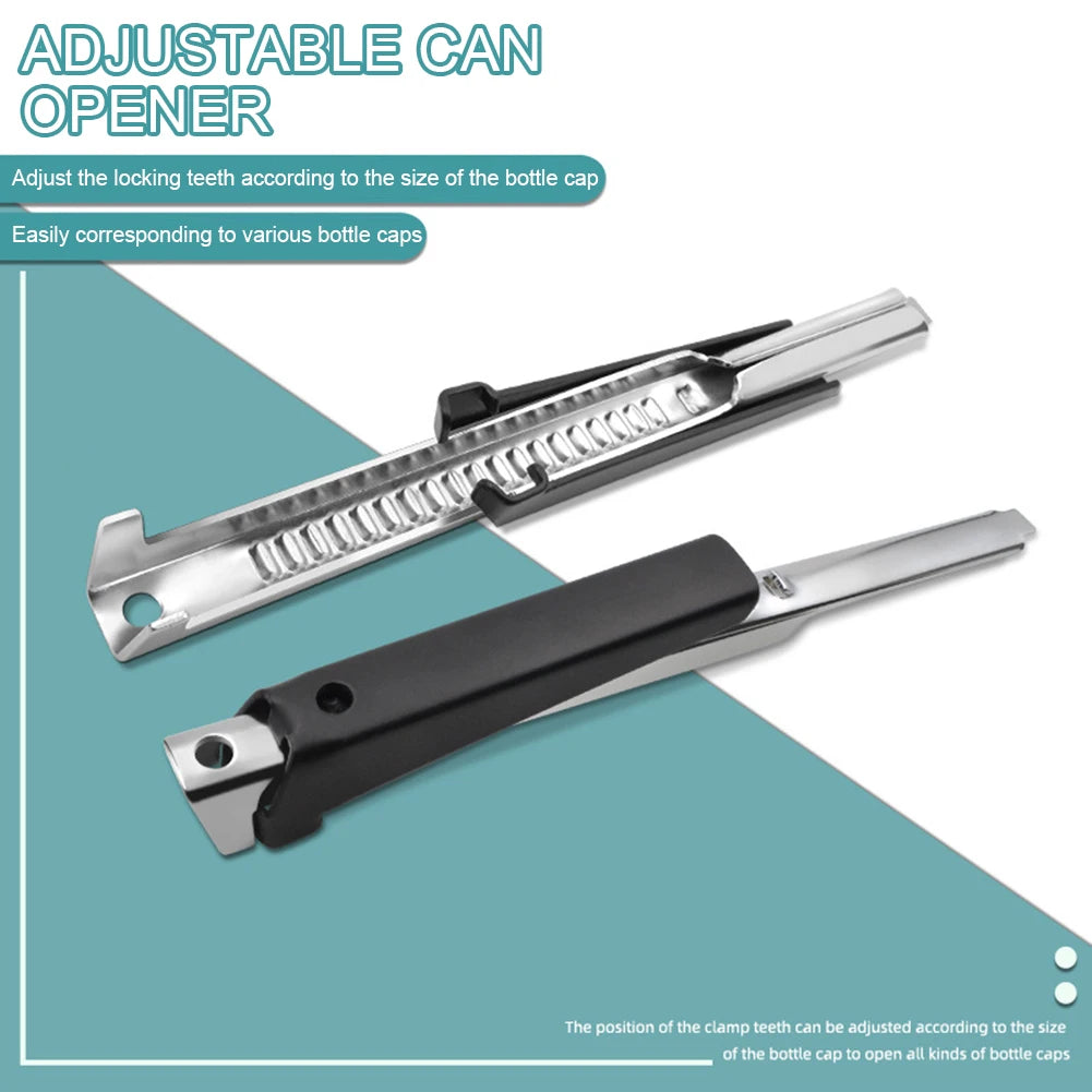 Multifunctional Can Jar Openers Adjustables Bottle Lid Opener Portable Beer Bottles Lid Removal Tool Kitchen Accessories