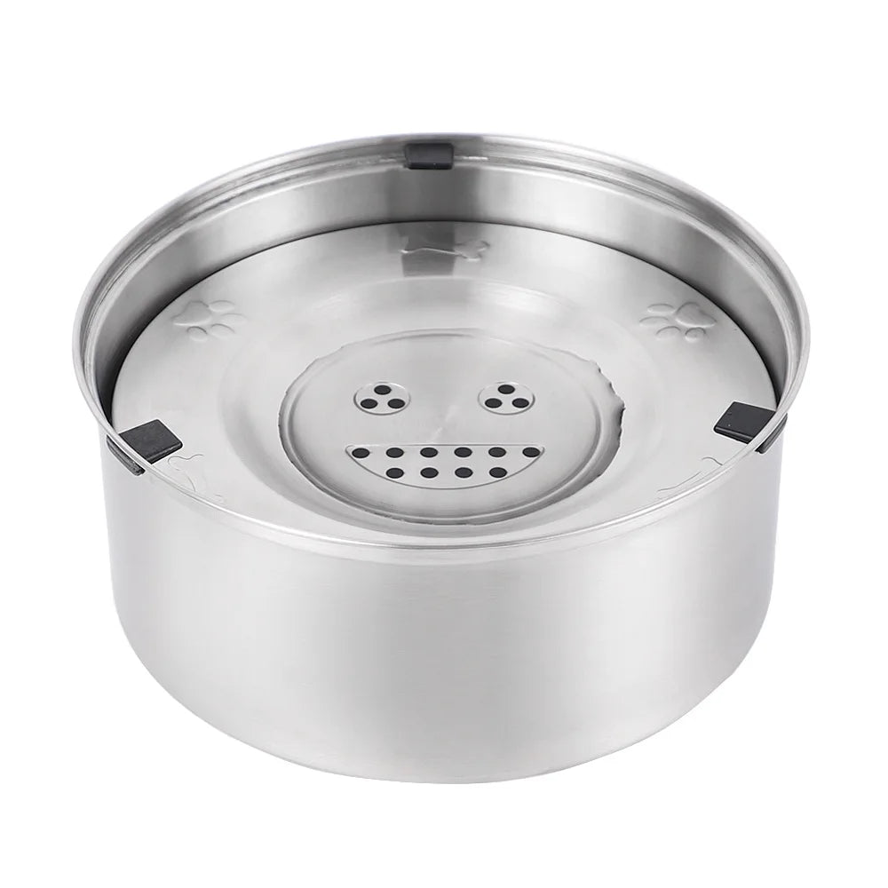 3L/101oz Large Capacity Dog Water Bowl Stainless Steel No Spill Dog Bowls Slow Drinking Dog Water Feeder Dispenser