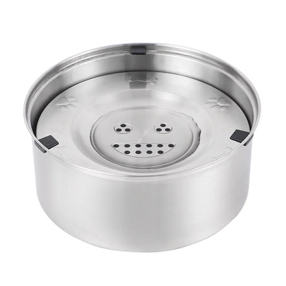 3L/101oz Large Capacity Dog Water Bowl Stainless Steel No Spill Dog Bowls Slow Drinking Dog Water Feeder Dispenser