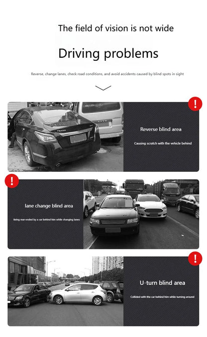 The car rearview mirror is adjustable at 360 degrees, avoiding blind spots in the field of view. Better safe driving and ensure