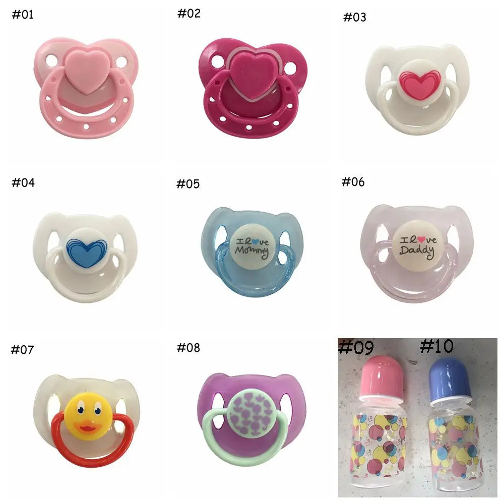 Dummy Pacifier +Magnet Nipples Magnetic Pacifiers for Reborn Baby Dolls Newborn DIY Kids Toy Cute Lovely Babies Dolls Supplies