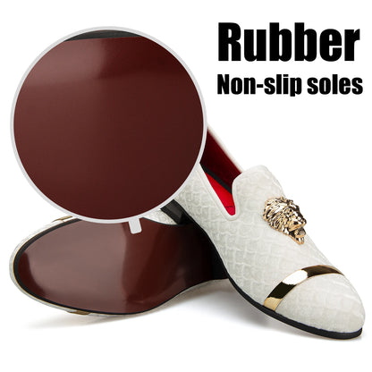 Luxury Brand Loafers Diamond Velvet Men Dress Wedding Shoes Rivets Casual Flats Designer Sneakers