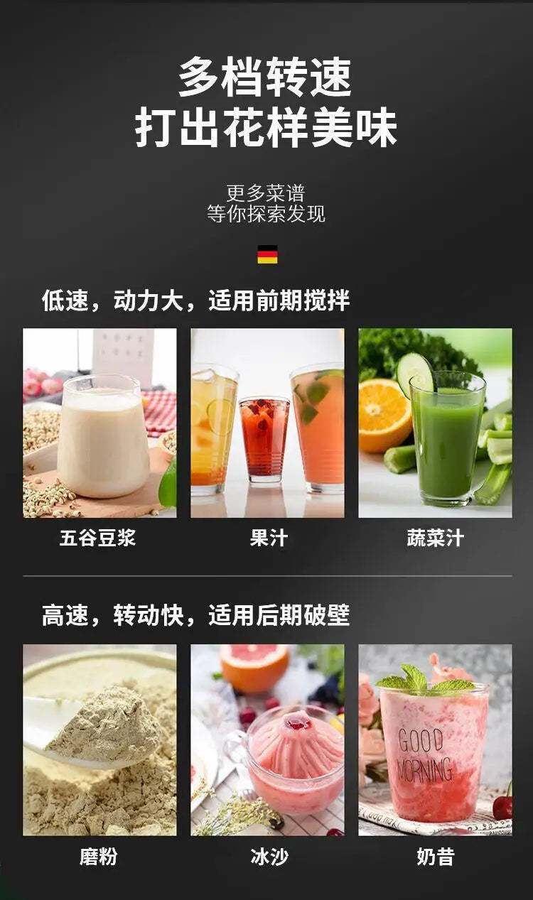 grinder blender5500 W double cup wall-breaking mixer ice crusher food preparation machine