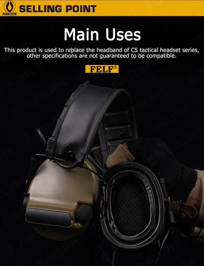 Original C5 Tactical Headset Replacement Headband/Tactical Headset Accessories/C5 Outdoor Hunting Headset Caps