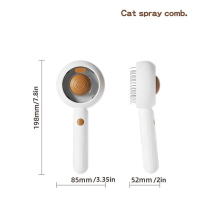 Hair Removal Pet Spray Hair Comb Self-cleaning Sliker Brush Anti-Static Steam Spray Hair Remover Smooth Tips Health Protection