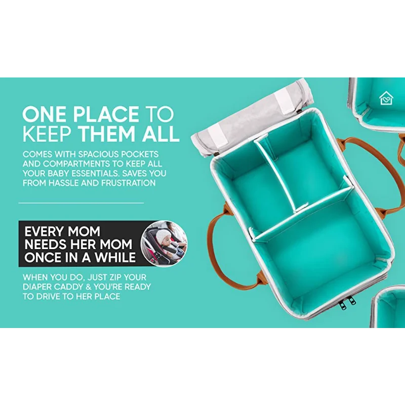 1pcs Diaper Bag  Portable Diaper Storage Bag Cloth Felt Storage Bag Handbag Large Capacity Storage Box Travel Mommy Handbag