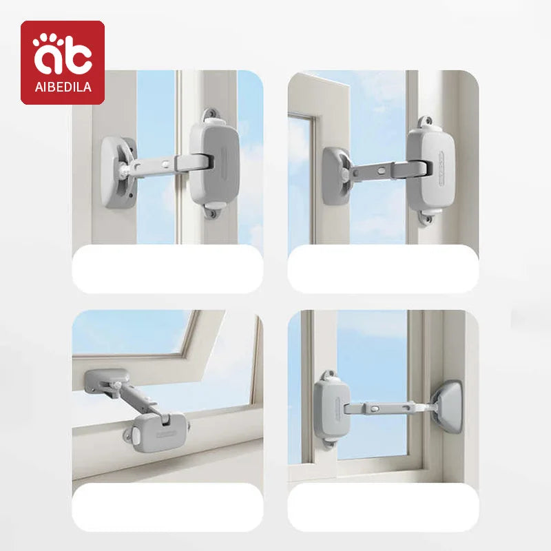 AIBEDILA Window safety door lock buckle childen protection high-rise anti fall windproof fixed limiter for window opening