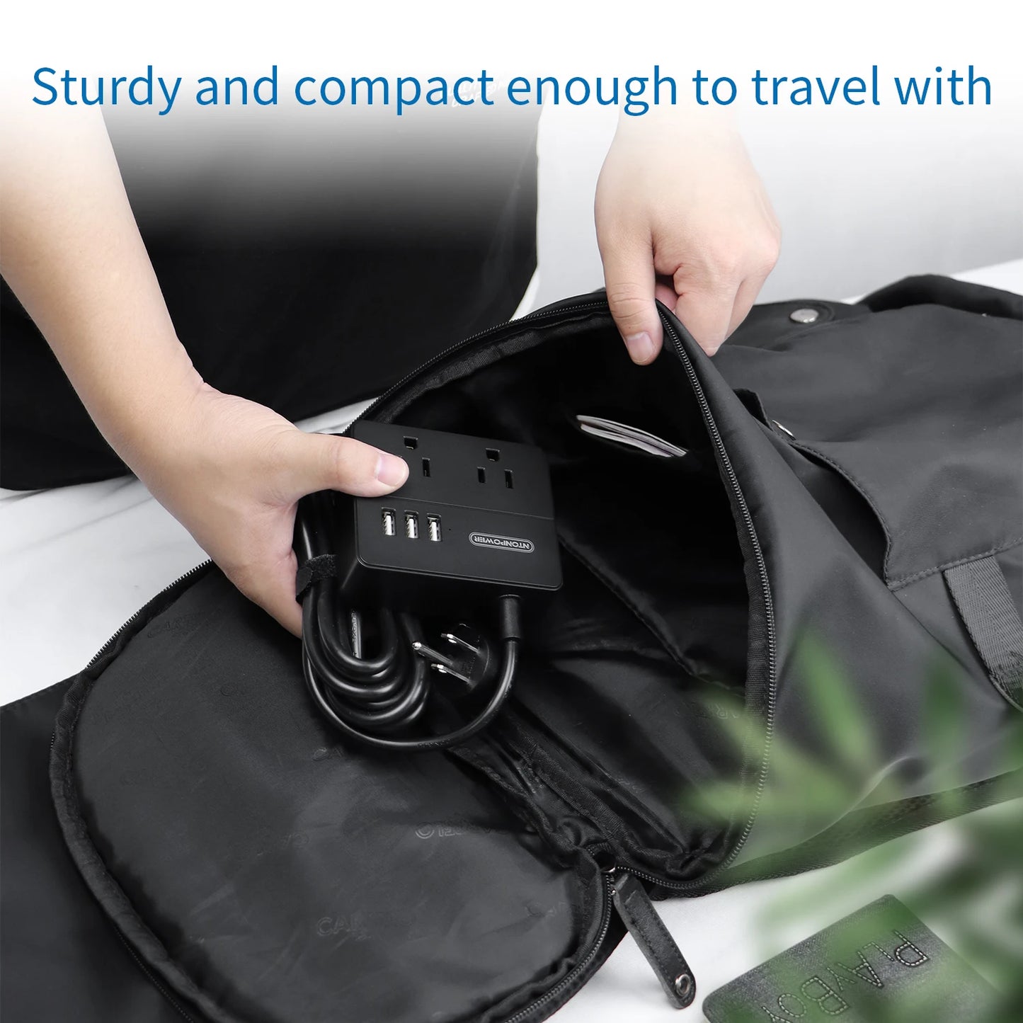 Power Strip US Plug 2 Outlets With 3USB Ports 15FT Extra-long Extension Cord（1.5/3/4.6 Meter）Smart USB Charger for Travel/Home