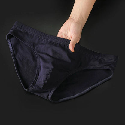 Mens Underwear Briefs Sexy Cueca Calzoncillos Hombre Slip Men Sleepwear Breathable Cotton Solid Color Male Panties Underpants