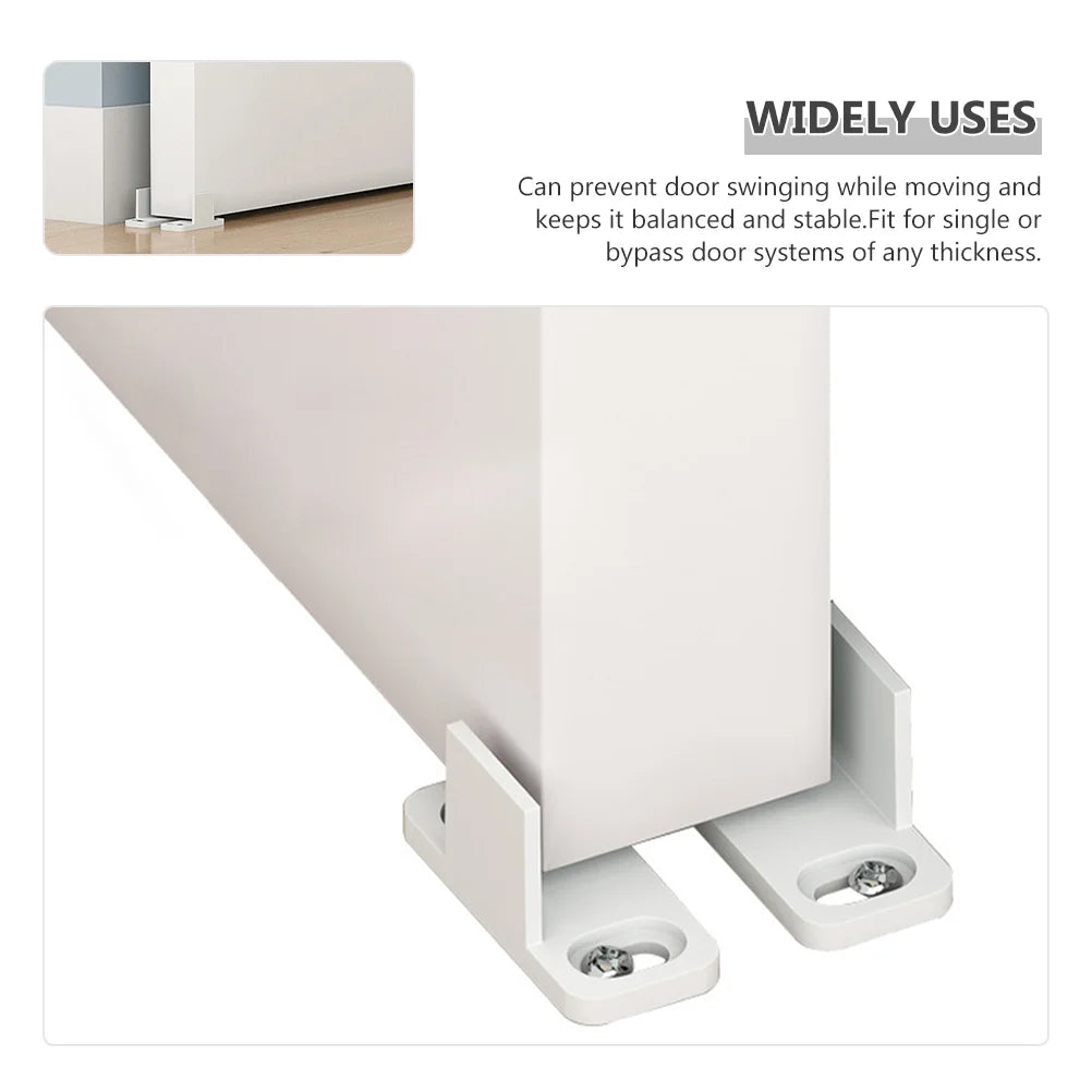 4 Sets Barn Door Guide Slide Doors Floor Guides Track Sliding Closet Barndoor Bottom