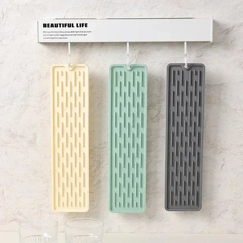 Silicone Dish Drying Mat Anti Slip Sink Storage Kitchenware Sink  Protection Mat Tray Bathroom Gadget Countertop Mat Organizer
