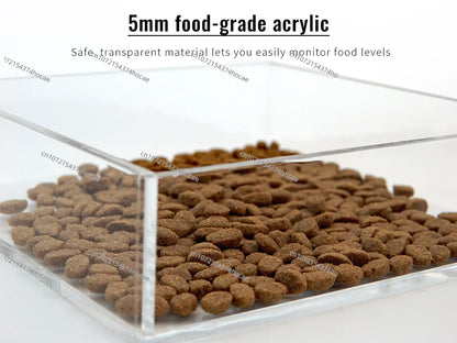 Smart Automatic Pet Feeder With RFID Sensor, Elevated Base, and 650ml Capacity for Wet & Dry Food
