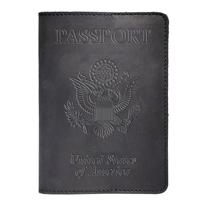 Genuine Leather Passport Cover USA Travel Accessories Menassport Holder America Passport Pouch