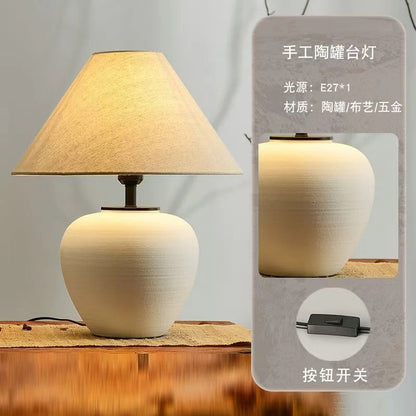 Retro Ceramic Floor Lamp, Bedroom Table Floor Lamp, Living Room Bedside Floor Lamp, Room Decoration Indoor Lighting Lamp