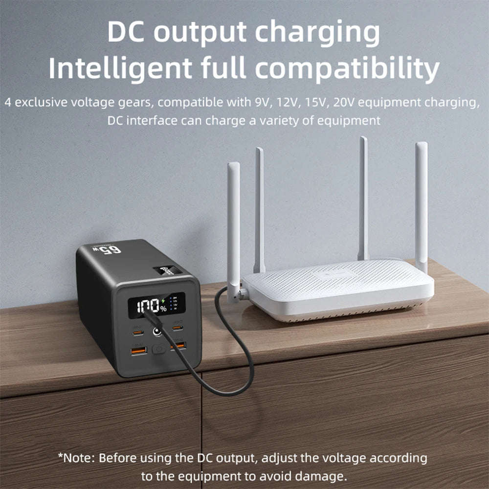 PSOOO 65W Power Bank 100000mAh Super Fast Charging Powerbank Portable External Battery Charger for Laptop iphone Xiaomi Huawei