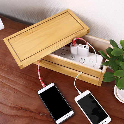 Cable Management Box Wire Organizer Box for Extension Cord Power Stripe