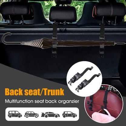 2pcs Multi-functional Cars Interior Hooks Car Seat Back Hook Trunk Umbrella Holder In-Car Umbrella Storaging Tools