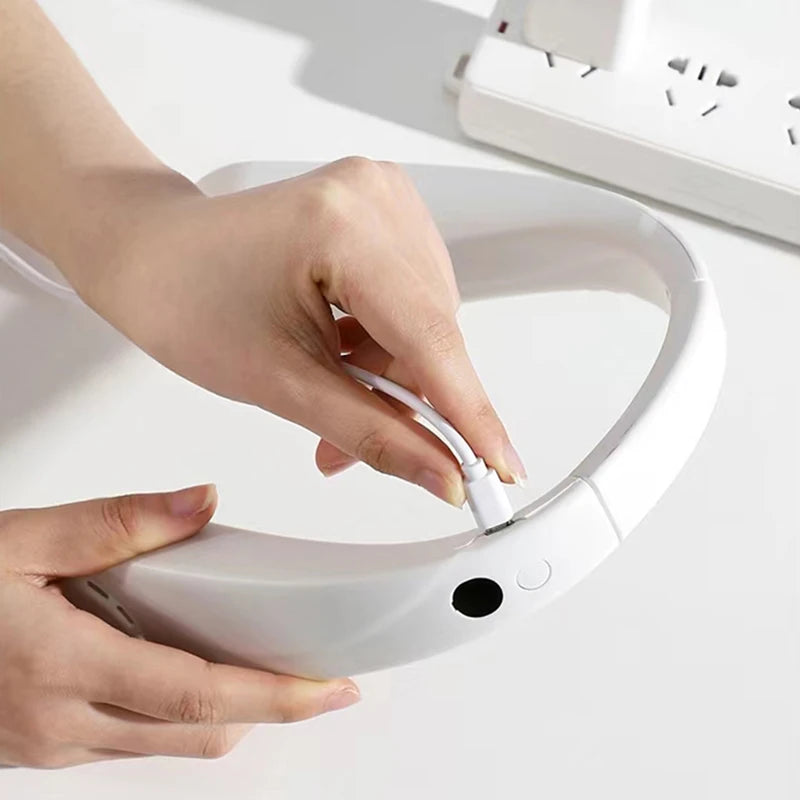 Newest Rechargeable Personal  Hanging Neck Fan USB Mini Portable&Wearable Neck Fan Bladeless Outdoor Sport Fan