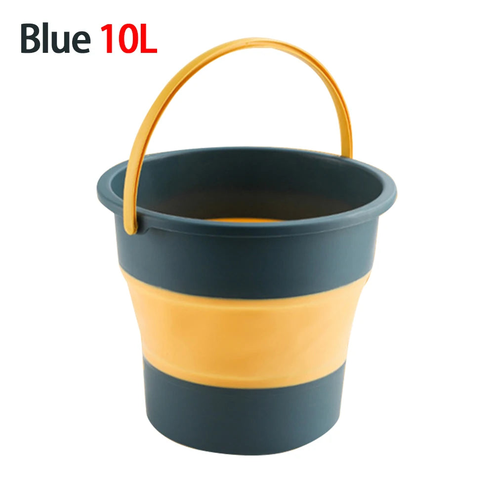 5/10L Travel Bucket Car Wash Water Storage Container Bathroom Kitchen Camp Bucket Lightweight Environmentally Outdoor Tool